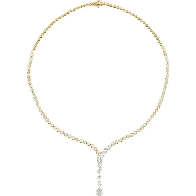 14K White or Yellow Gold 5 1/2 CTW Lab-Grown Diamond, Length 16 1/2 Necklace