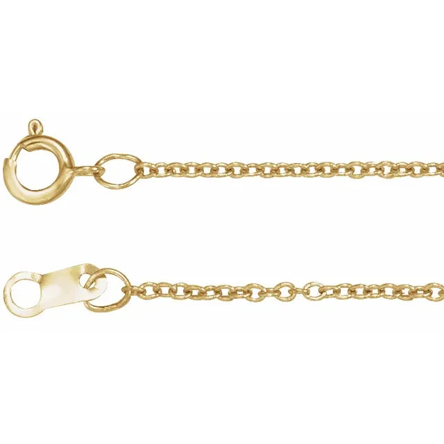 Large 14K Gold Italian Horn Pendant with chain