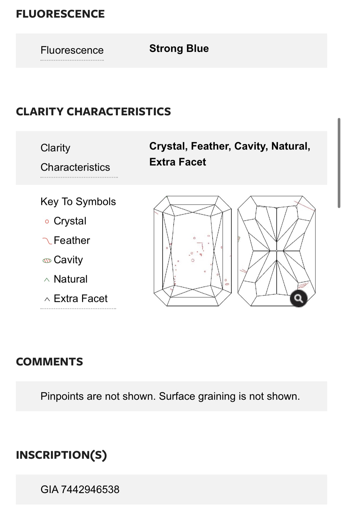 2.58 carat Natural Radiant Cut Diamond , Color H , clarity SI2 - GIA 7442946538