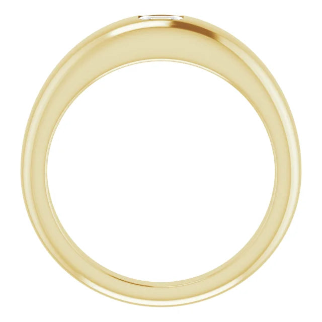 Customizable Collection: 14k Yellow Gold Bubble Ring with .15 ct Lab Diamond - MADE TO ORDER