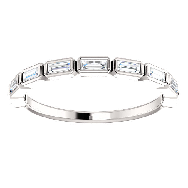 14K Gold 1/4 CTW Natural Diamond Baguette Band