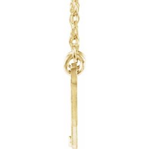 14K Yellow .015 CTW Diamond Infinity-Inspired Script Nameplate Necklace