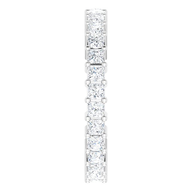 14K Gold 2 mm Princess Cut Diamond Eternity Band- Made to Order