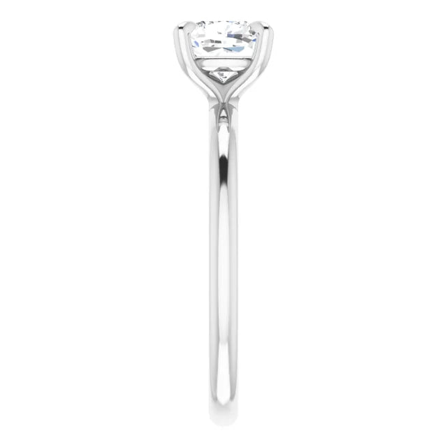 1.01 Carat Cushion Cut, Color D, VVS1, GIA 2367066246 Solitaire Engagement Ring in 14k White Gold