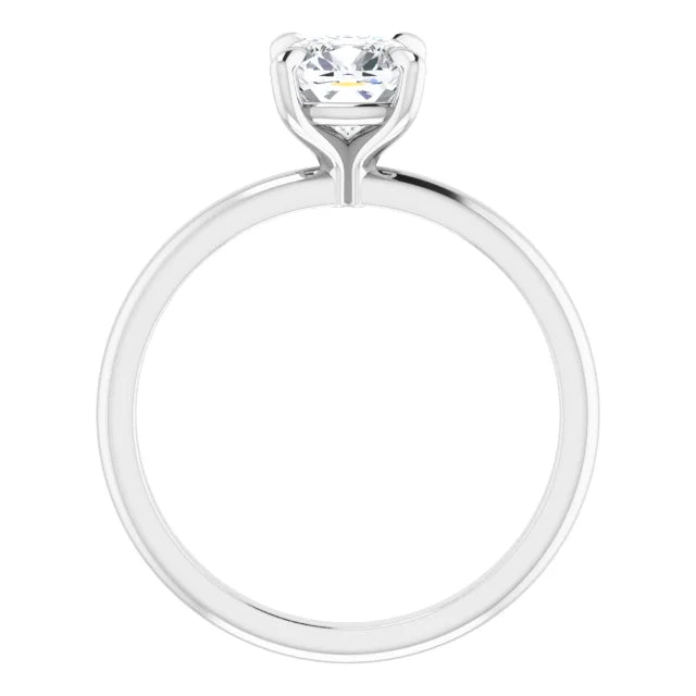 1.01 Carat Cushion Cut, Color D, VVS1, GIA 2367066246 Solitaire Engagement Ring in 14k White Gold