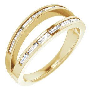 14k Rose Gold 1/3 CTW Natural Diamond Ring with Negative Space