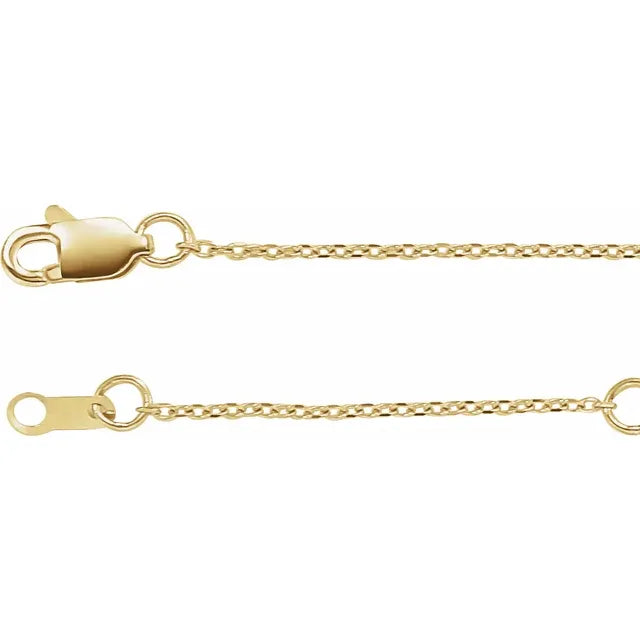 14k white gold thin chain