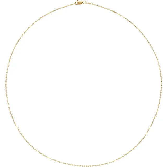 14k white gold thin chain