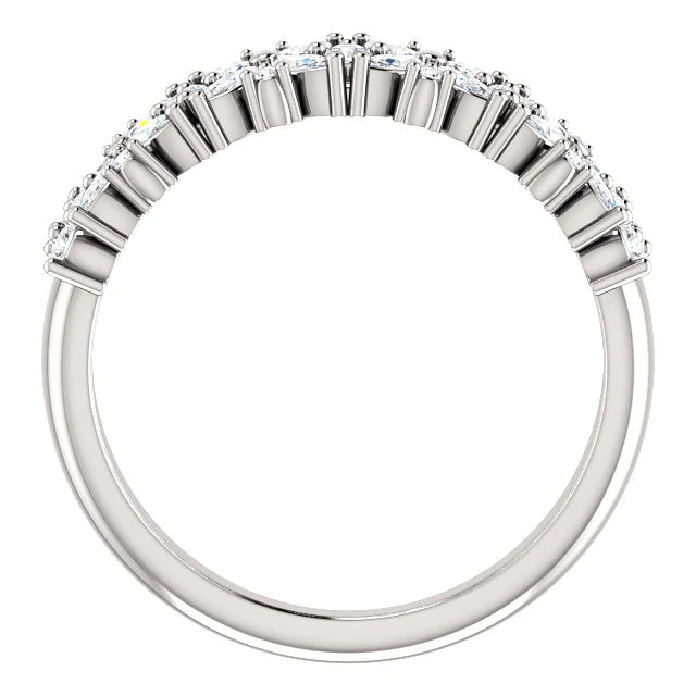 14k Gold 1/3 CTW Natural Diamond Ring with Negative Space, Ring size 7