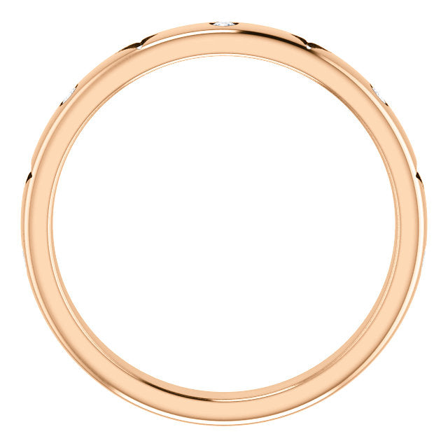 14k Gold Vintage Inspired 1/10 Natural Diamond Band