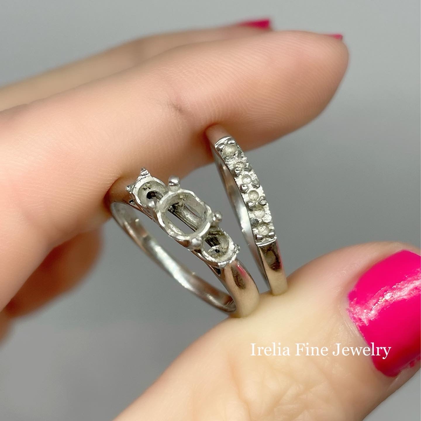 Redesign Engagement Ring & Band to Custom Create a Ring Hand Ring