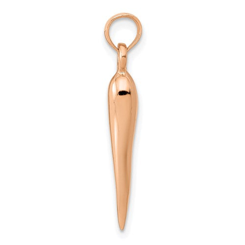 San Diego Italian Horn Jewelry, Italian Horns , Rose Gold Italian Horn , Corno Portafortuna, Cornetto