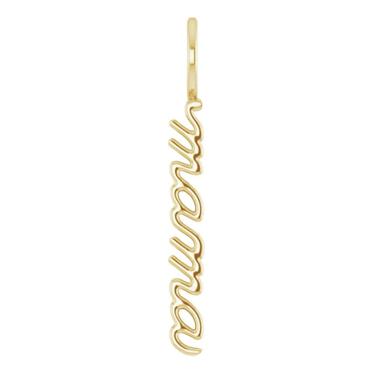 14K Yellow Gold Mama Pendant