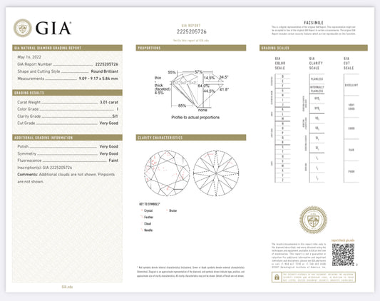 3.01 Carat Natural Round Diamond