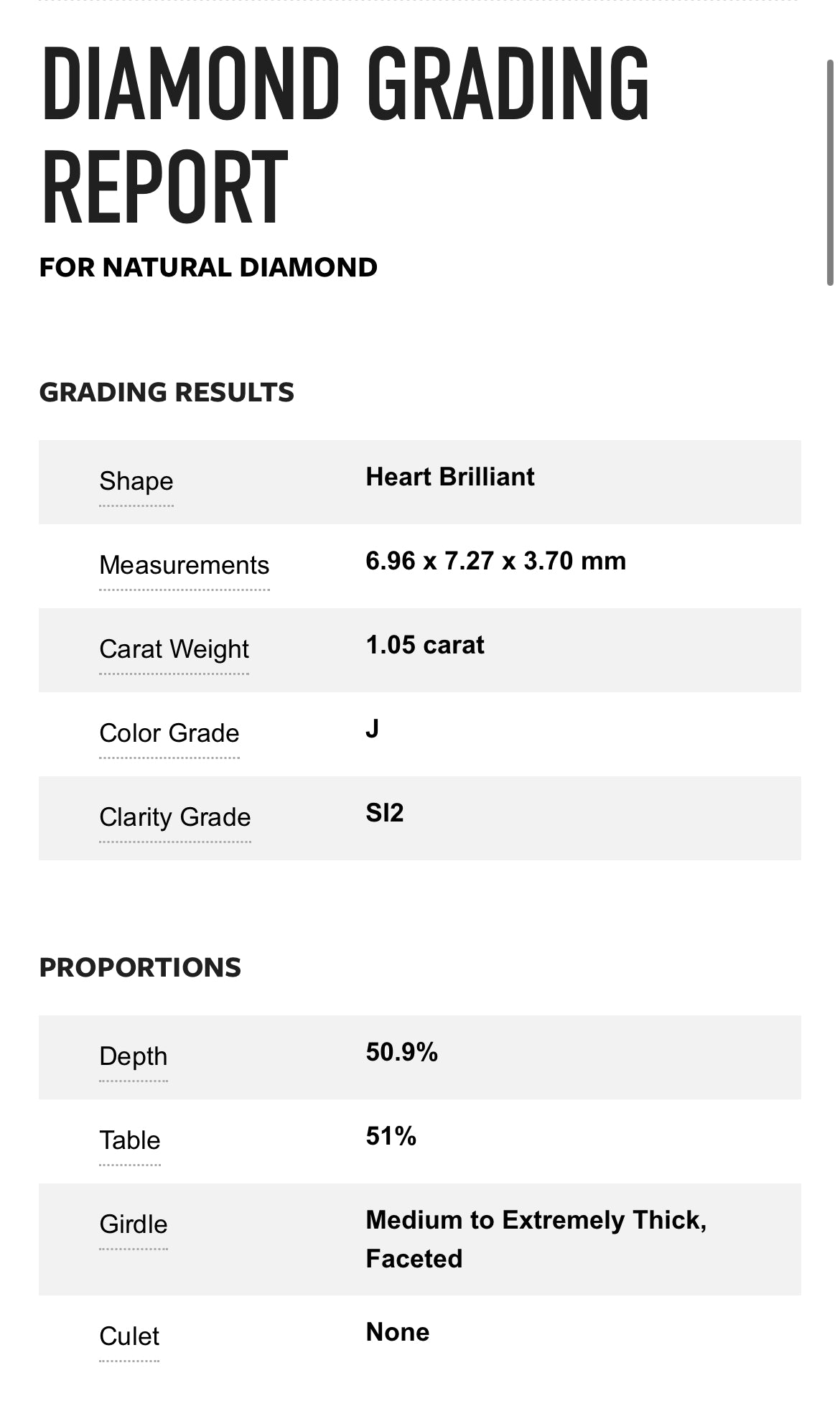  Natural Heart Diamond