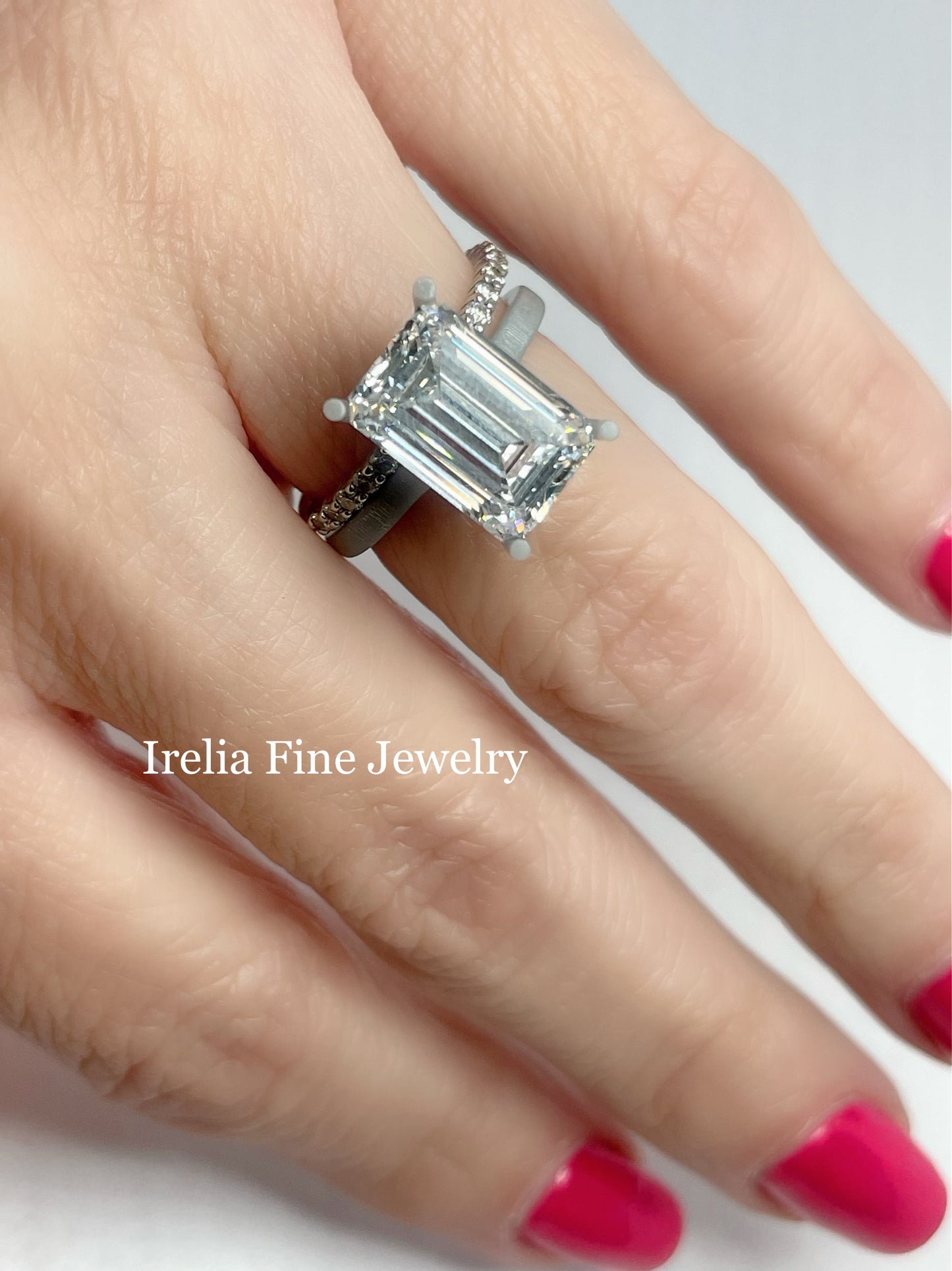 Emerald Cut 5.04 Carat Lab Grown Diamond , Color E , Clarity VS1 , GCAL Certificate LG330090827