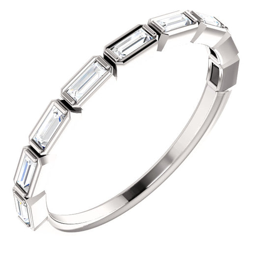 14K Gold 1/4 CTW Natural Diamond Baguette Band