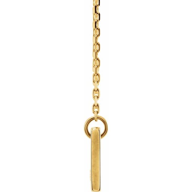 14K Gold .03 CT Diamond Bar Personalized Jewelry