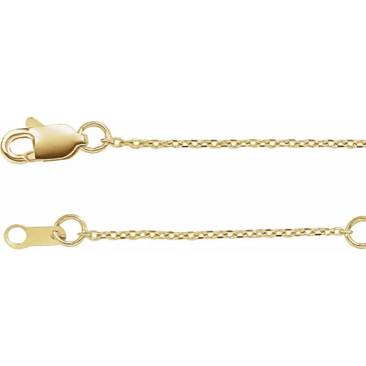 14k white gold thin chain 