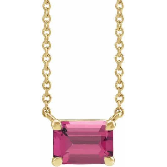 Pink Tourmaline Tiny Pendant 