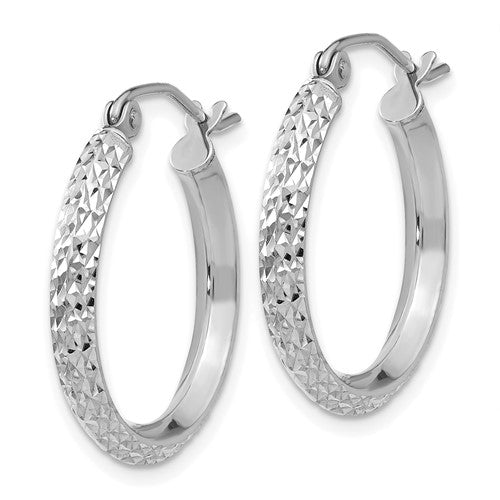 Diamond-cut Hoop Earrings