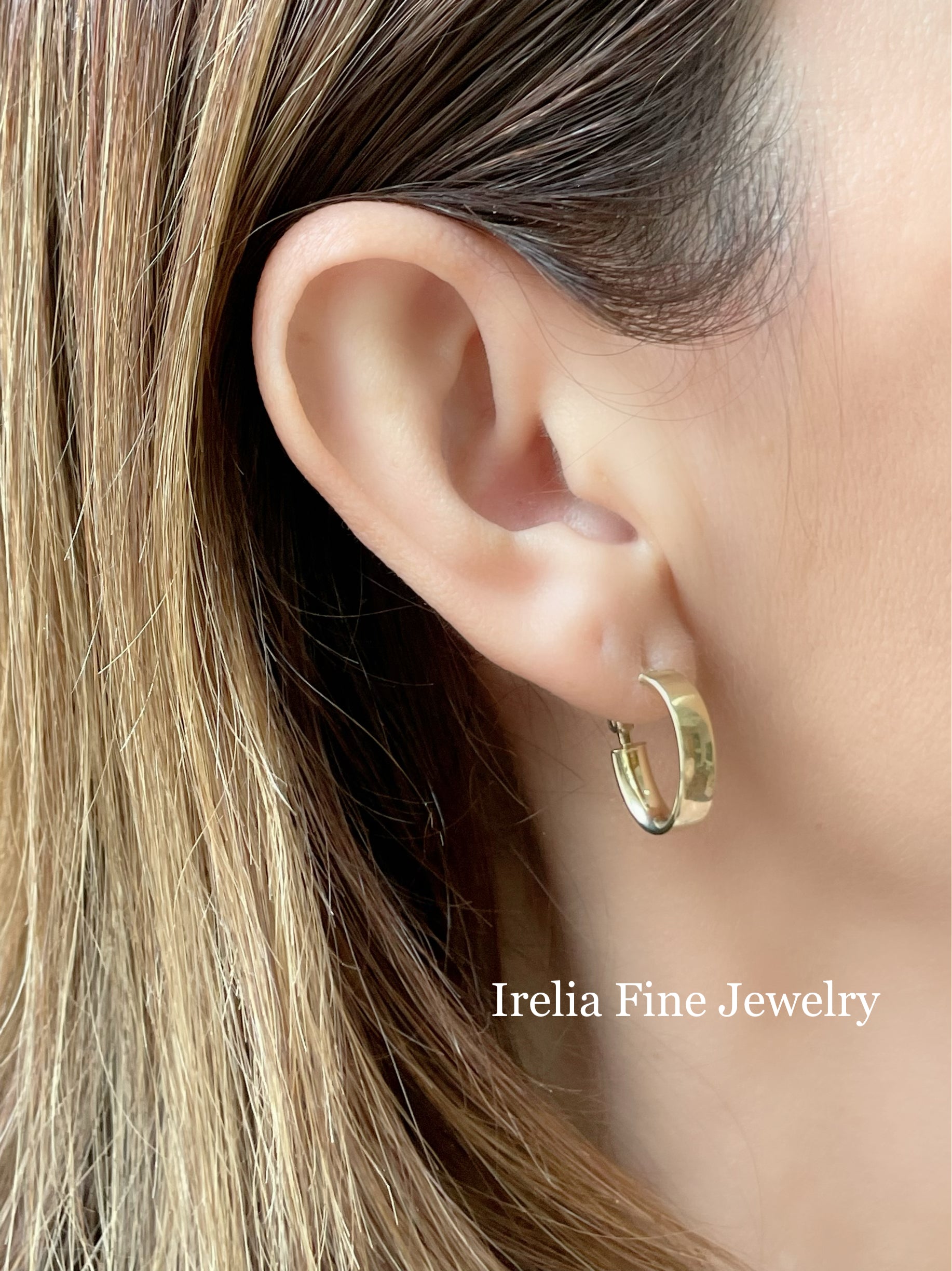 omega hoop earrings 