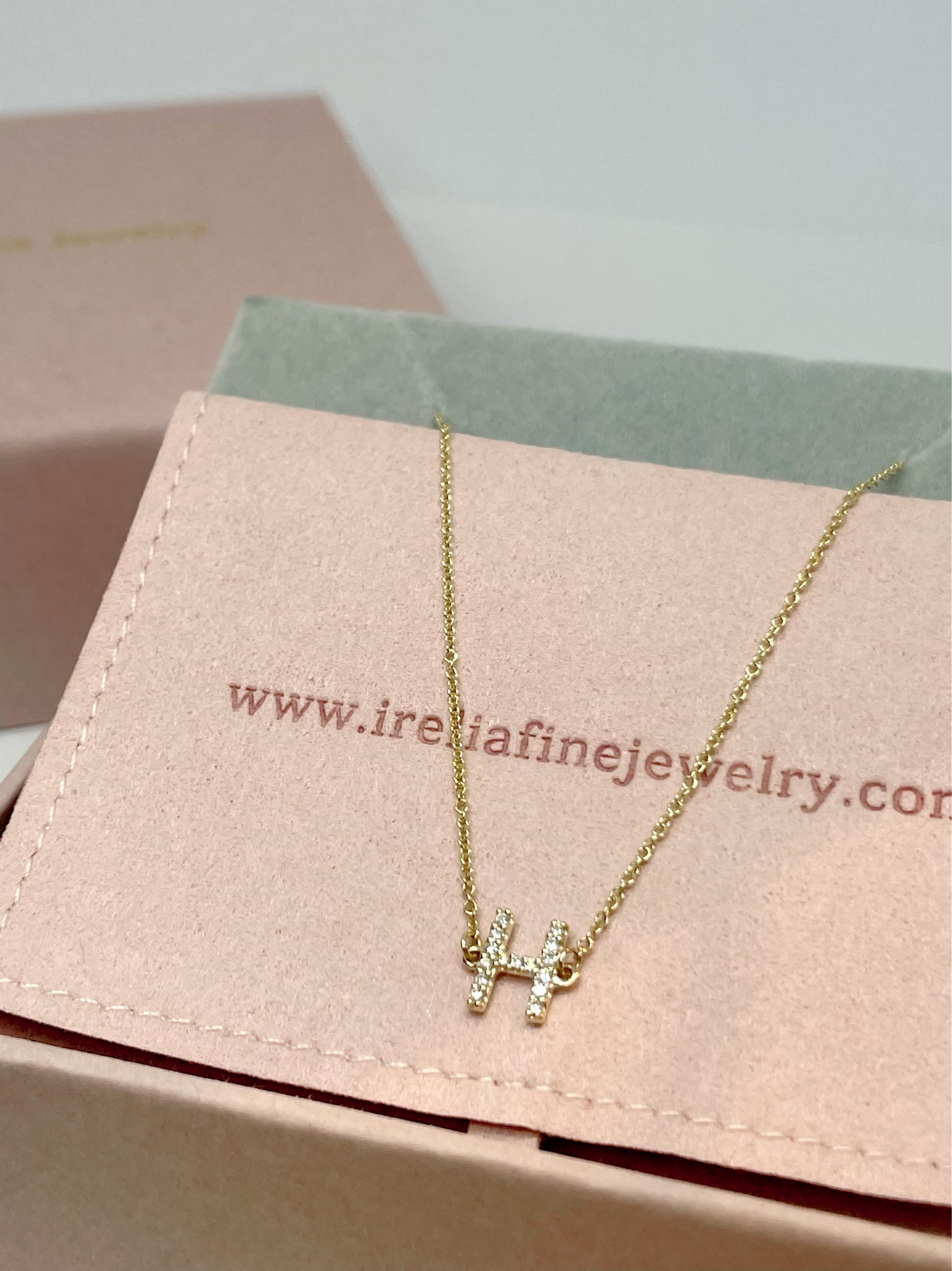 14k Yellow Gold Natural  Diamond Initial Bracelet