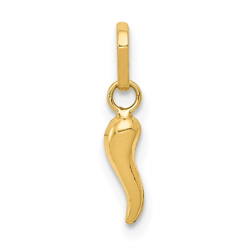 Tiny Italian Horn , 14k Gold Italian Horn , Italian Horn in San Diego 
